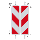 BASt traffic panel NOX | with RFID Tag | hatched | on both sides indicating right / left